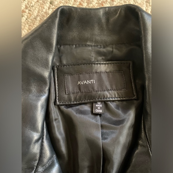 Avanti Black Leather Jacket, M - Picture 2 of 12